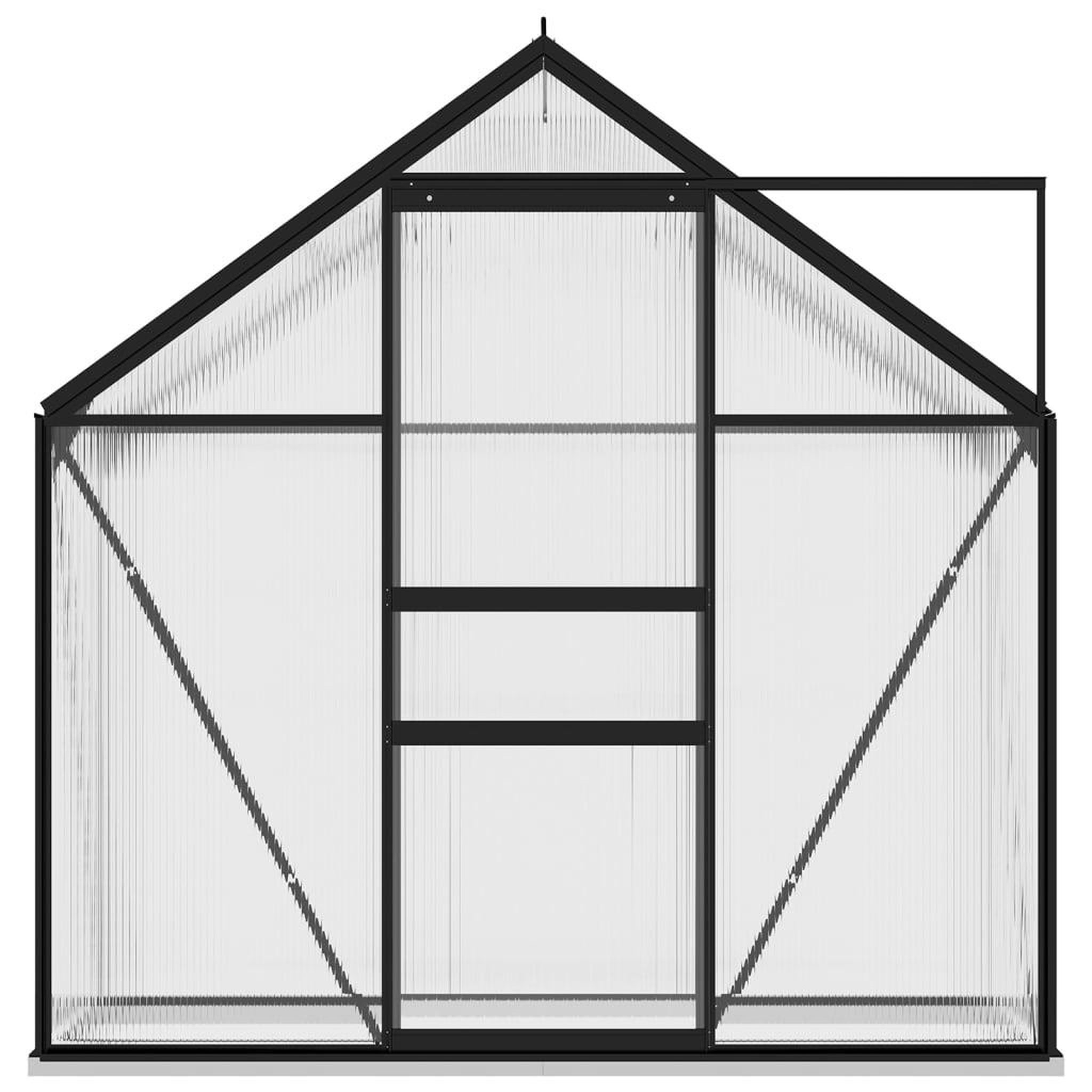 Voir la diapositive 4 : VIDAXL Serre Anthracite Aluminium 1,33 m^2