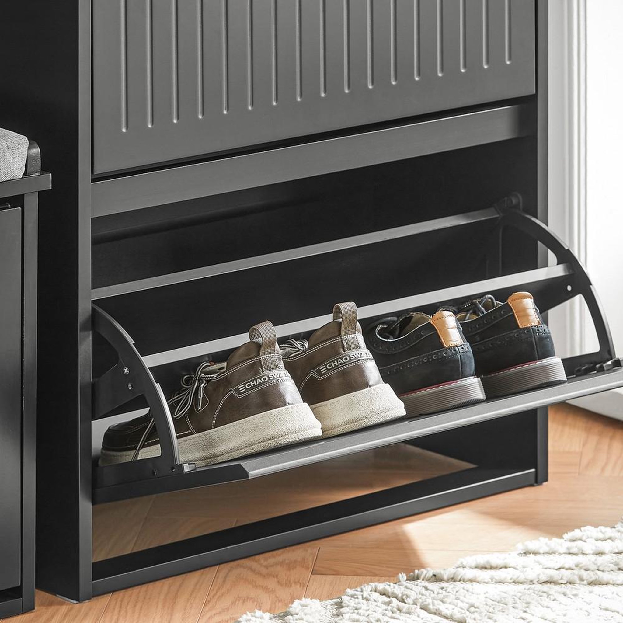 Voir la diapositive 6 : SOBUY SoBuy - Meuble À Chaussures 2 portes - Nordique - FSR165-K