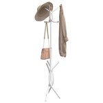 VIDAXL Porte manteau blanc 176 cm fer enduit de poudre
