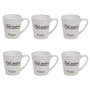 Voir la diapositive 1 : Paris Prix Lot de 6 Mugs en Porcelaine  Brooklyn  30cl Blanc