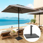 Voir la diapositive 6 : OUTSUNNY Pied de parasol béton 18 Kg mât dia. 38-48 mm - 44 x 44 x 30 cm - noir
