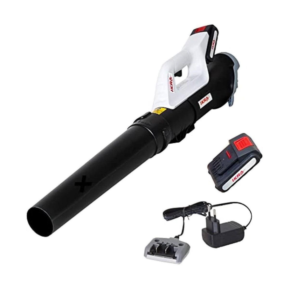 Ikra Souffleur de feuilles sans fil 20V 2Ah – Souffleur Jardin 150 km/h + Batterie + Chargeur Terrasse Allée Nettoyage Extérieur IKRA