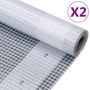 Voir la diapositive 1 : VIDAXL Baches Leno 2 pcs 260 g/m^2 4x15 m Blanc