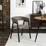 Voir la diapositive 2 : The Home Deco Factory Lot de 2 fauteuils design en tissu côtelé SCOTT
