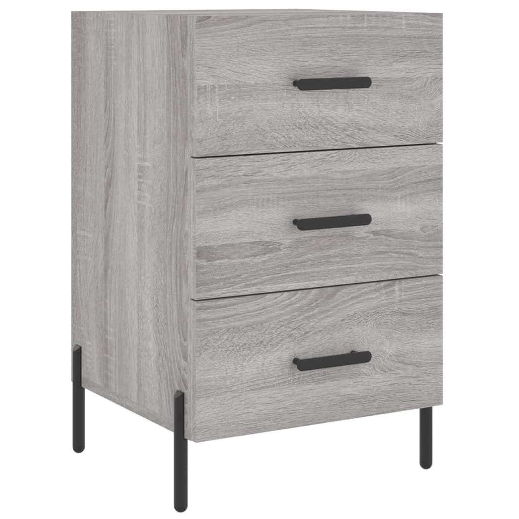 Voir la diapositive 2 : VIDAXL Table de chevet sonoma gris 40x40x66 cm bois d'ingenierie