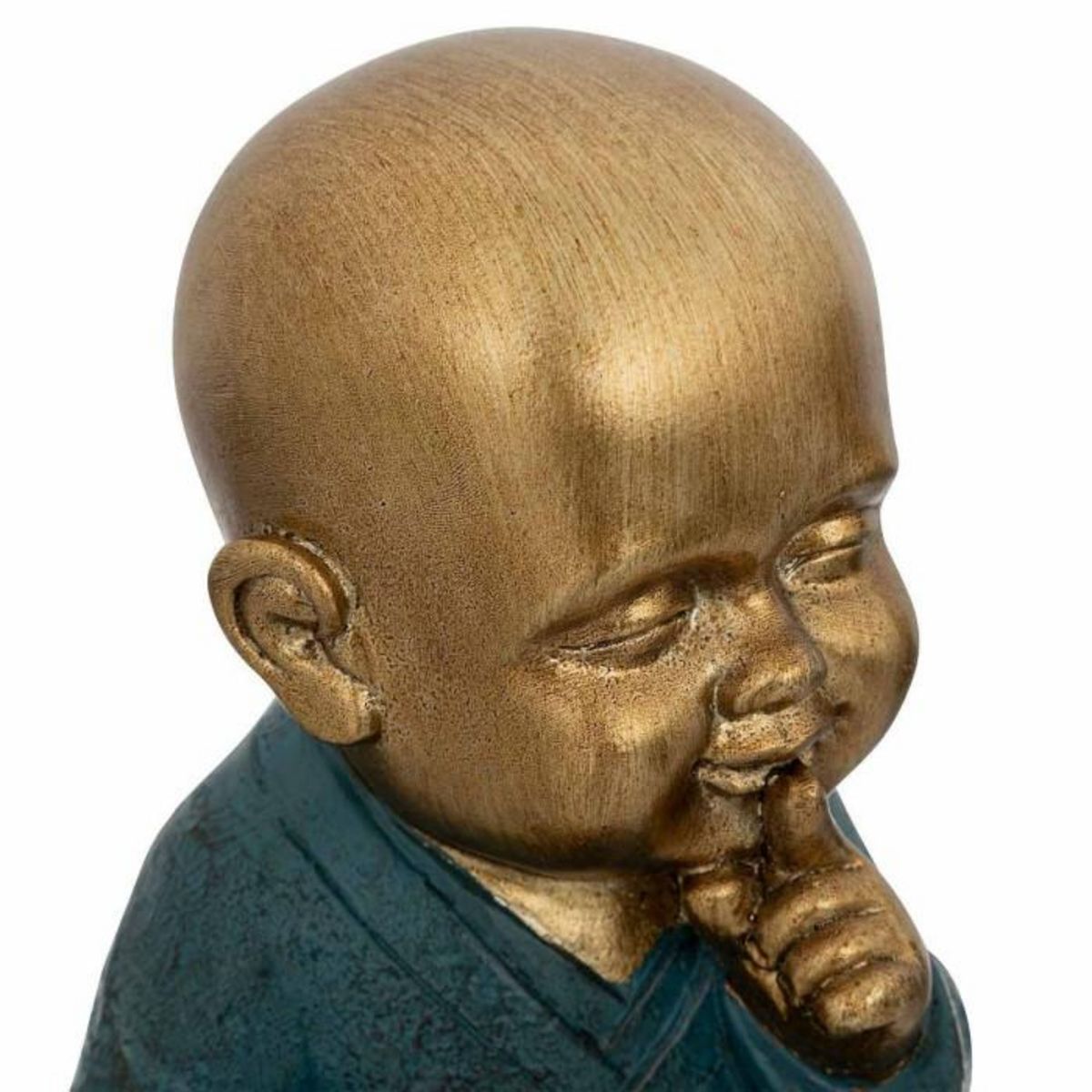 ATMOSPHERA Lot de 3 Statuettes Déco Bouddha  Sagesse  21cm Or