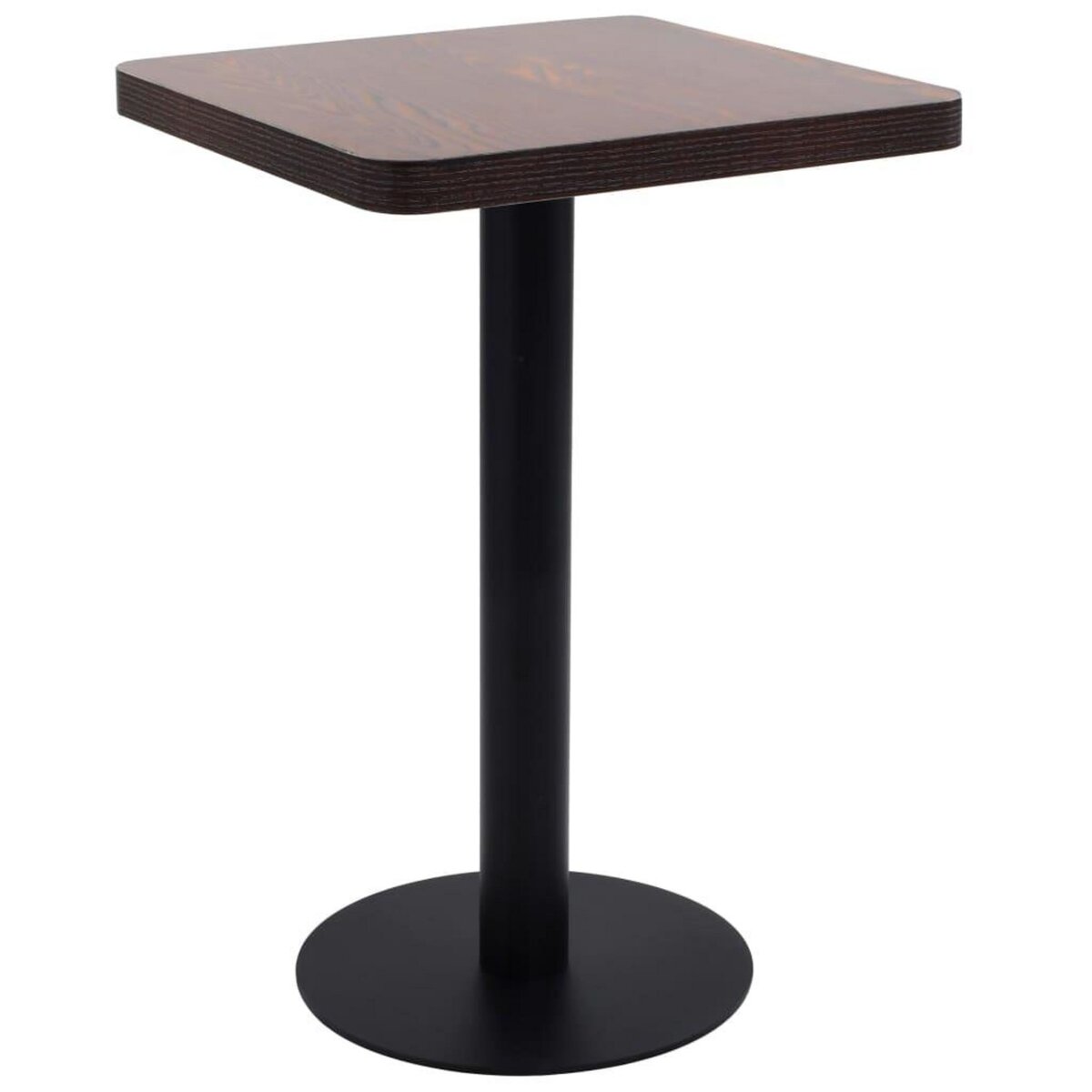 VIDAXL Table de bistro Marron fonce 50x50 cm MDF