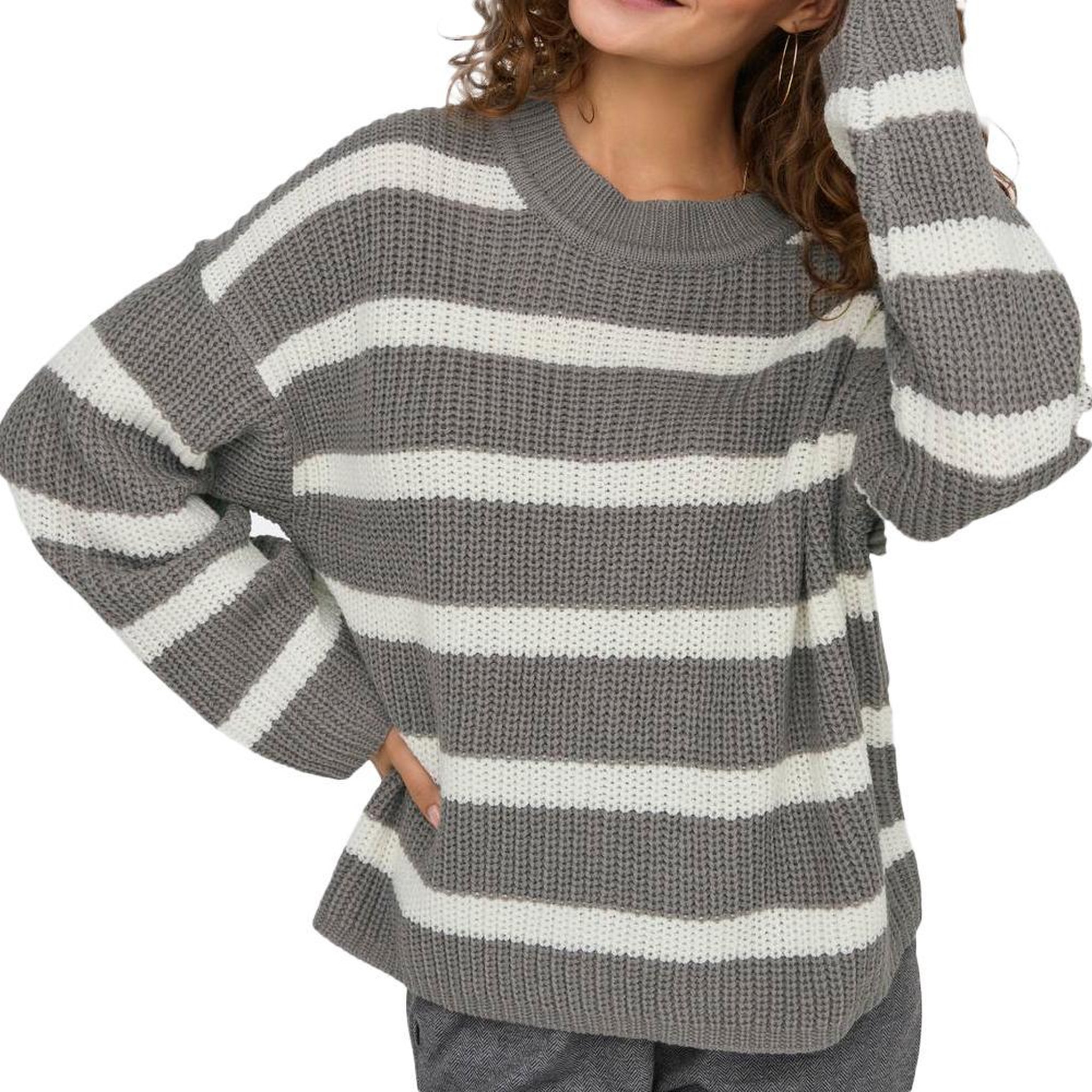 Voir la diapositive 1 : JACQUELINE DE YONG Pull Blanc/ Femme JDY Stripe Pullover