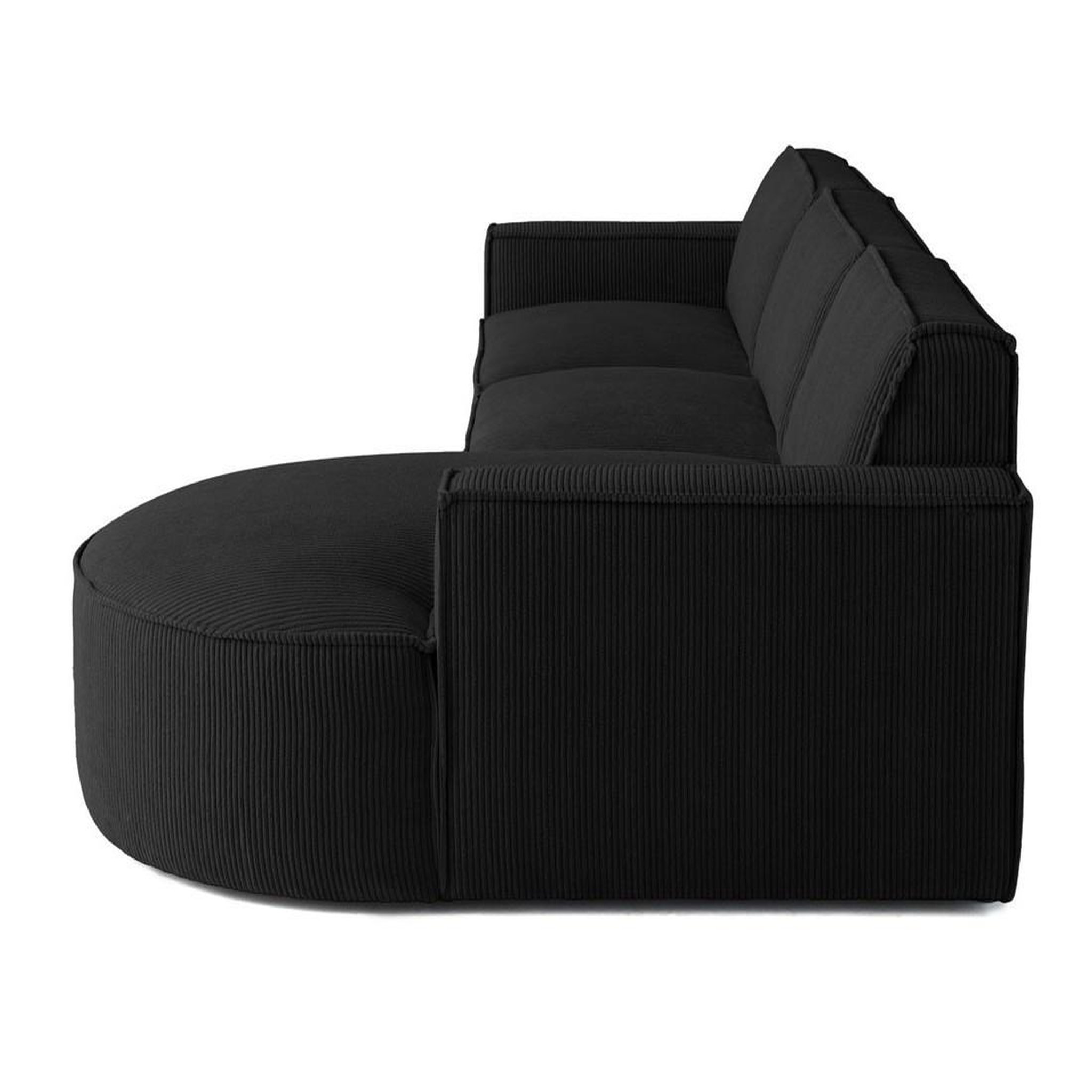Voir la diapositive 3 : LISA DESIGN Spiaggia - canapé d'angle droit - 5 places - en velours côtelé