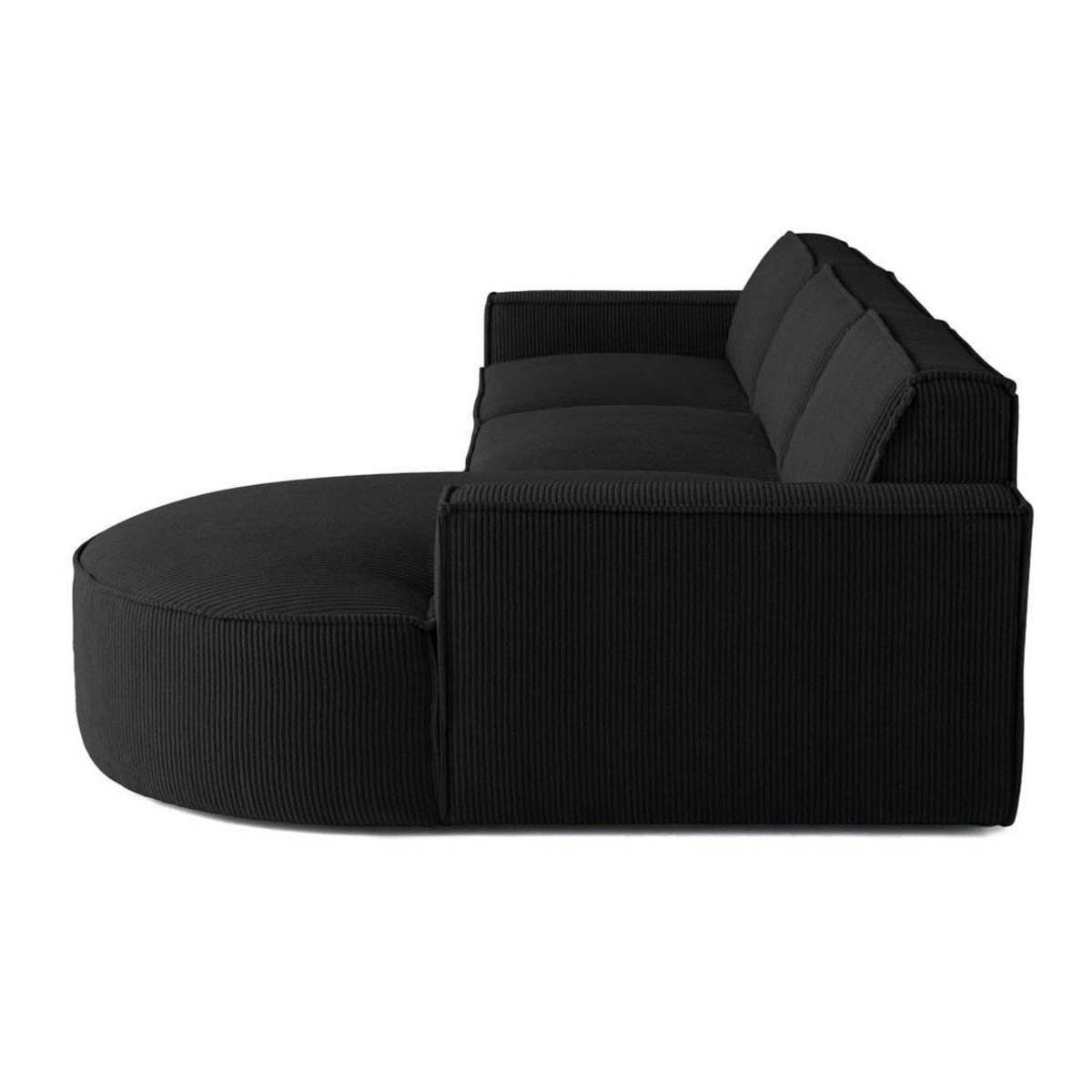 LISA DESIGN Spiaggia - canapé d'angle droit - 5 places - en velours côtelé