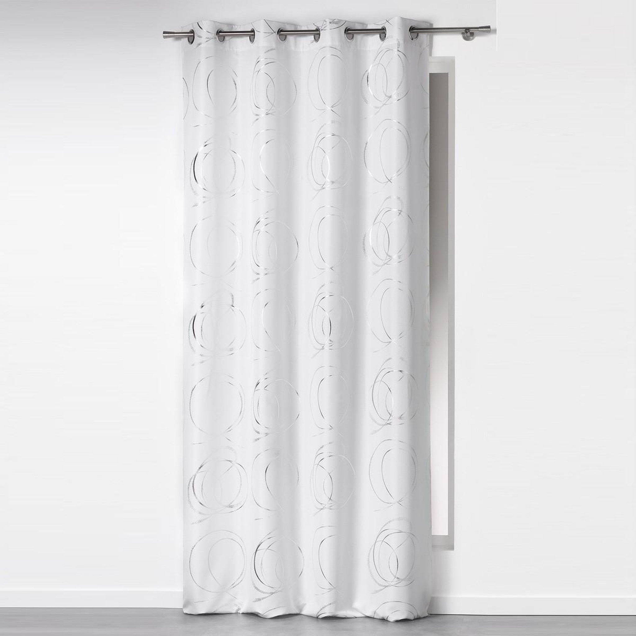 Douceur d'Intérieur Rideau imprimé  bully  140x260cm blanc
