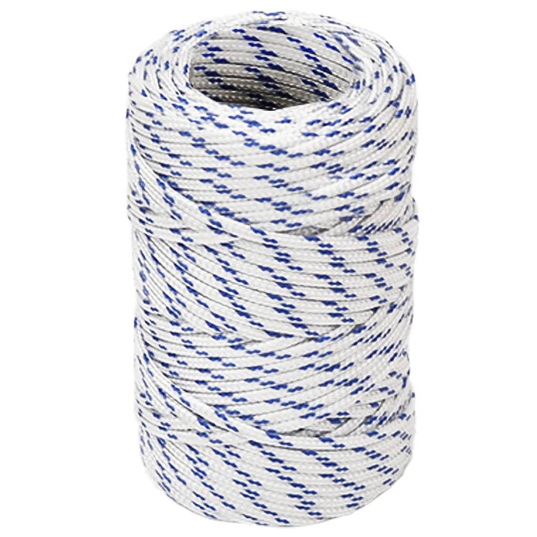 Voir la diapositive 2 : VIDAXL Corde de bateau Blanc 2 mm 100 m Polypropylene