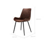 Voir la diapositive 4 : Rendez vous déco Lot de 2 chaises en cuir synthétique marron-Austin