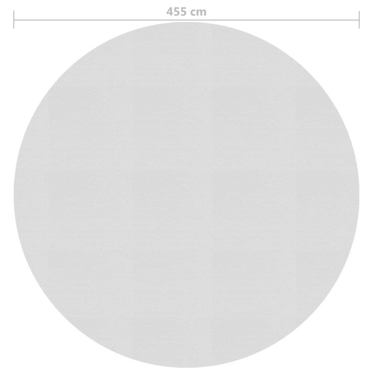 VIDAXL Film solaire de piscine flottant PE 455 cm Gris