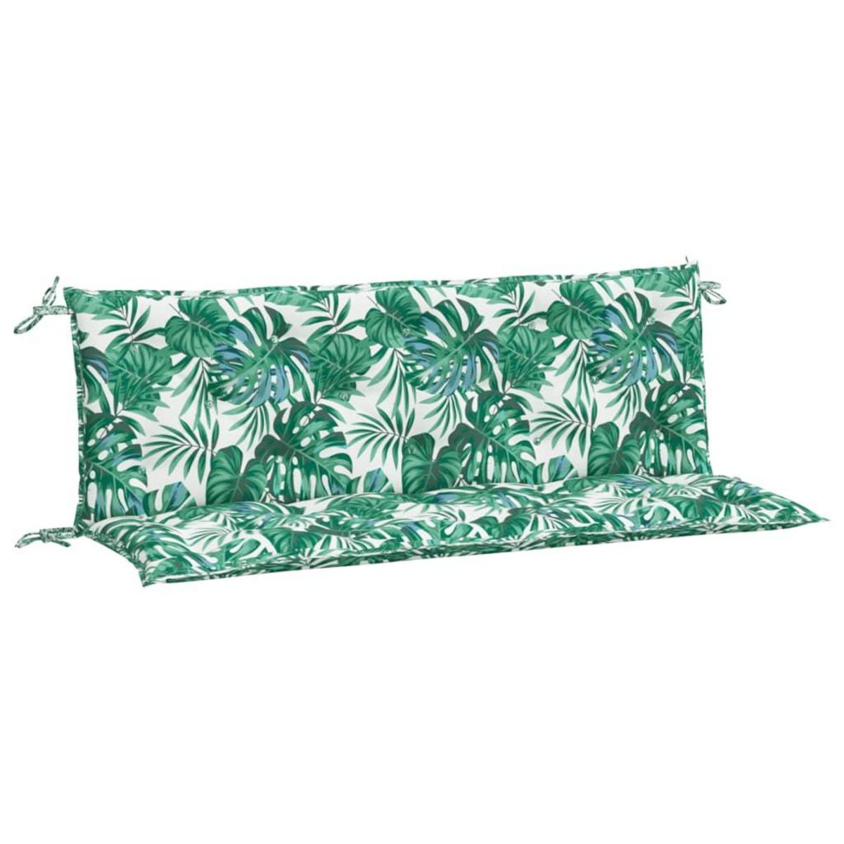 VIDAXL Coussins de banc de jardin lot de 2 motif de feuilles