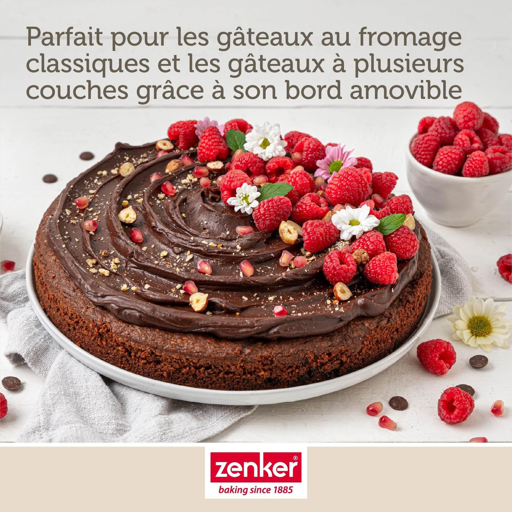 Voir la diapositive 2 : ZENKER Moule à manqué à charnière 28 cm zenker perfectback+