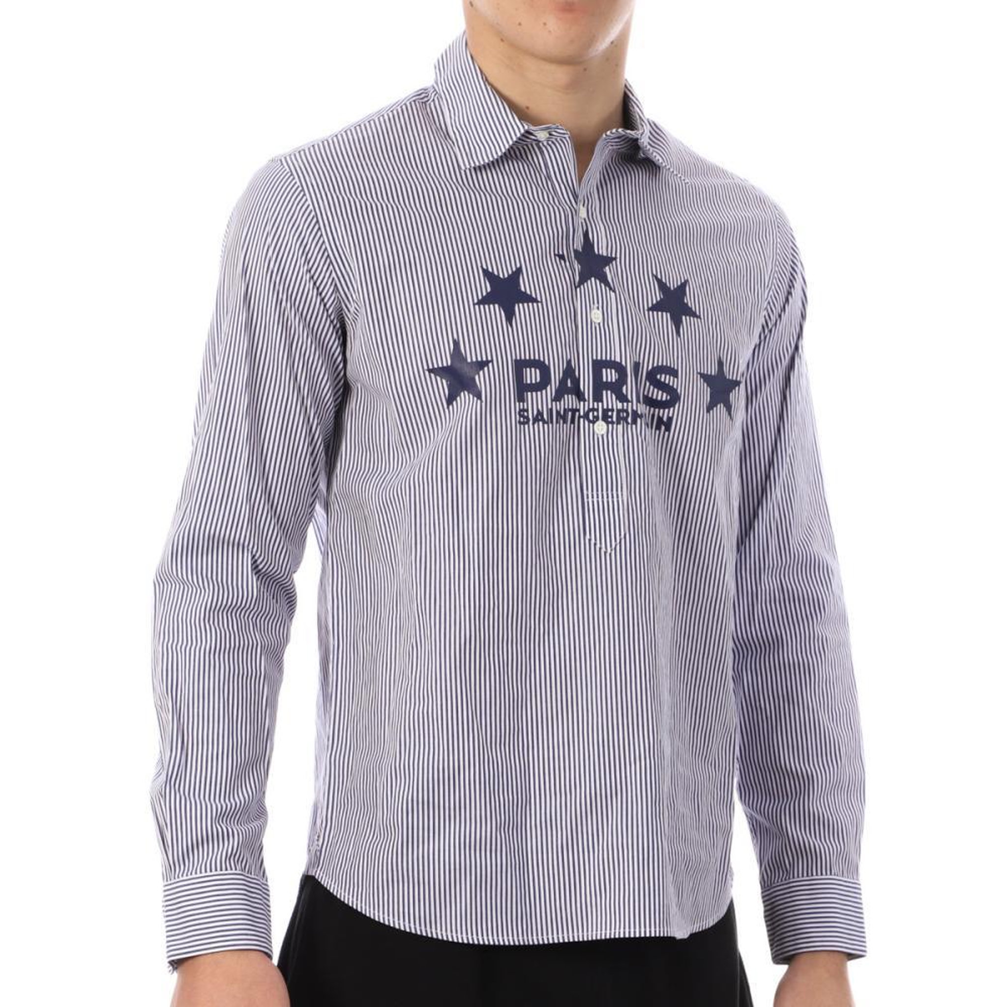 Voir la diapositive 1 : PSG PSG Chemise à Rayures Marine Homme PSG 109