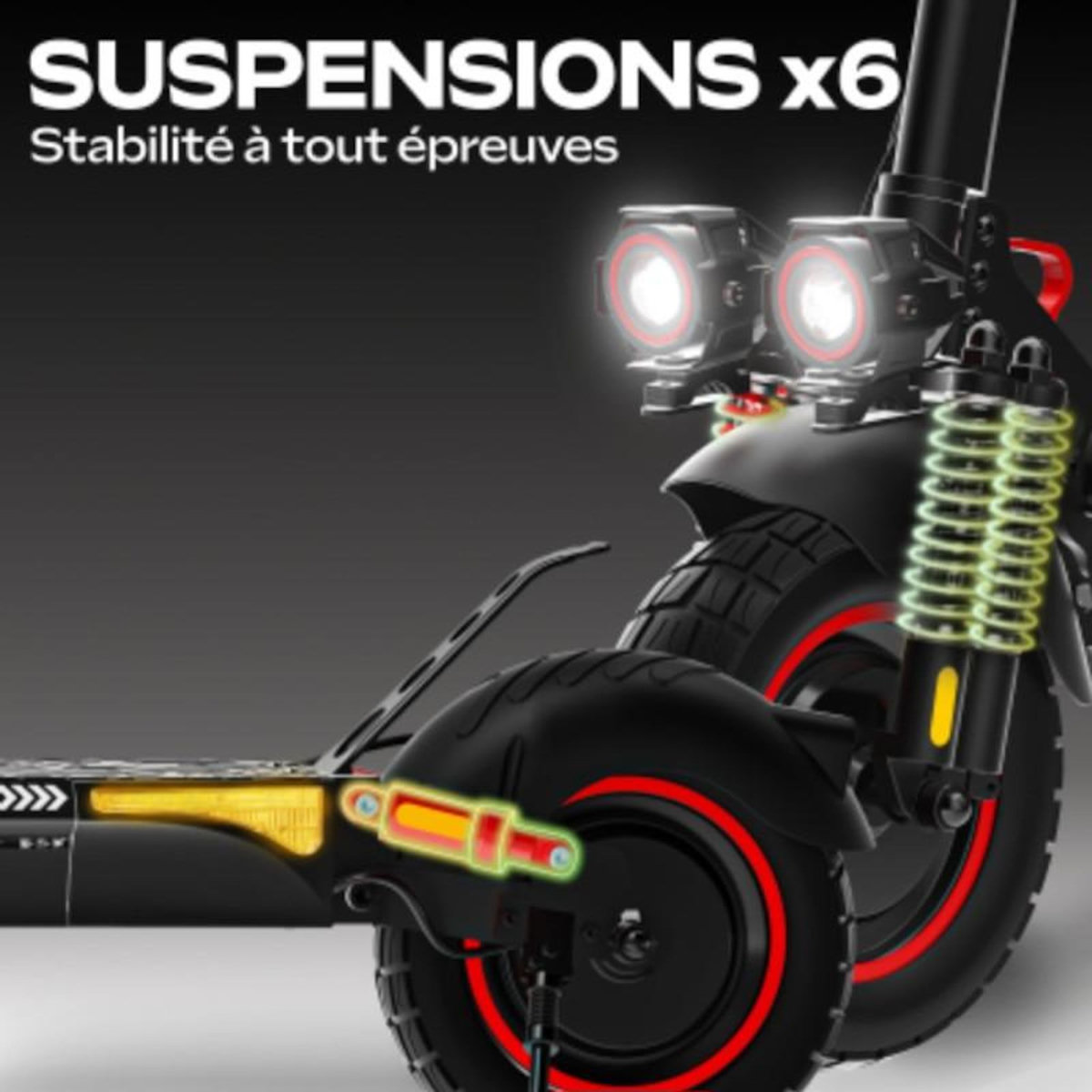 URBANGLIDE Trottinette Electrique UrbanGlide eCross DUO – 60 km d'autonomie