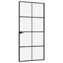 Voir la diapositive 4 : VIDAXL Porte d'interieur Noir 93x201,5 cm Trempe verre aluminium fin