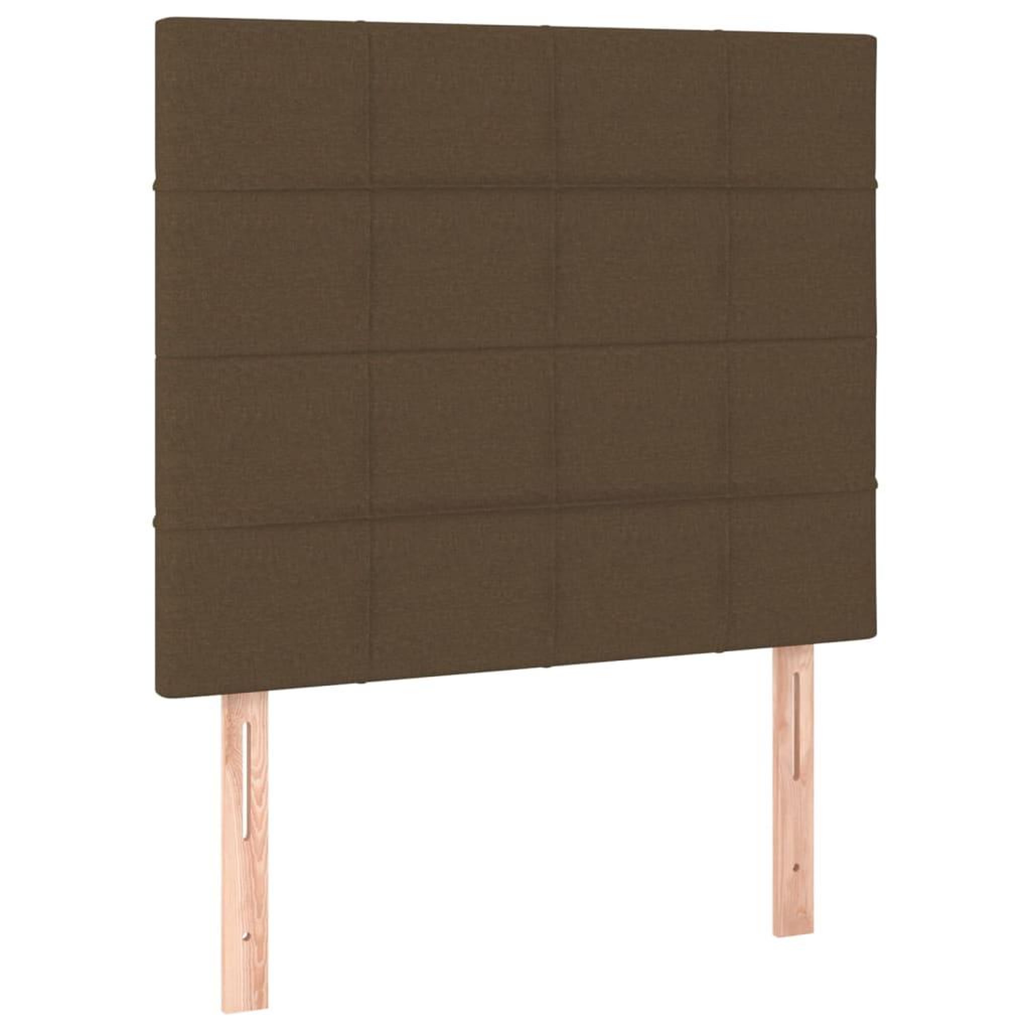 Voir la diapositive 2 : VIDAXL Tetes de lit 2 pcs Marron Fonce 90x5x78/88 cm Tissu