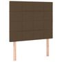 Voir la diapositive 2 : VIDAXL Tetes de lit 2 pcs Marron Fonce 90x5x78/88 cm Tissu