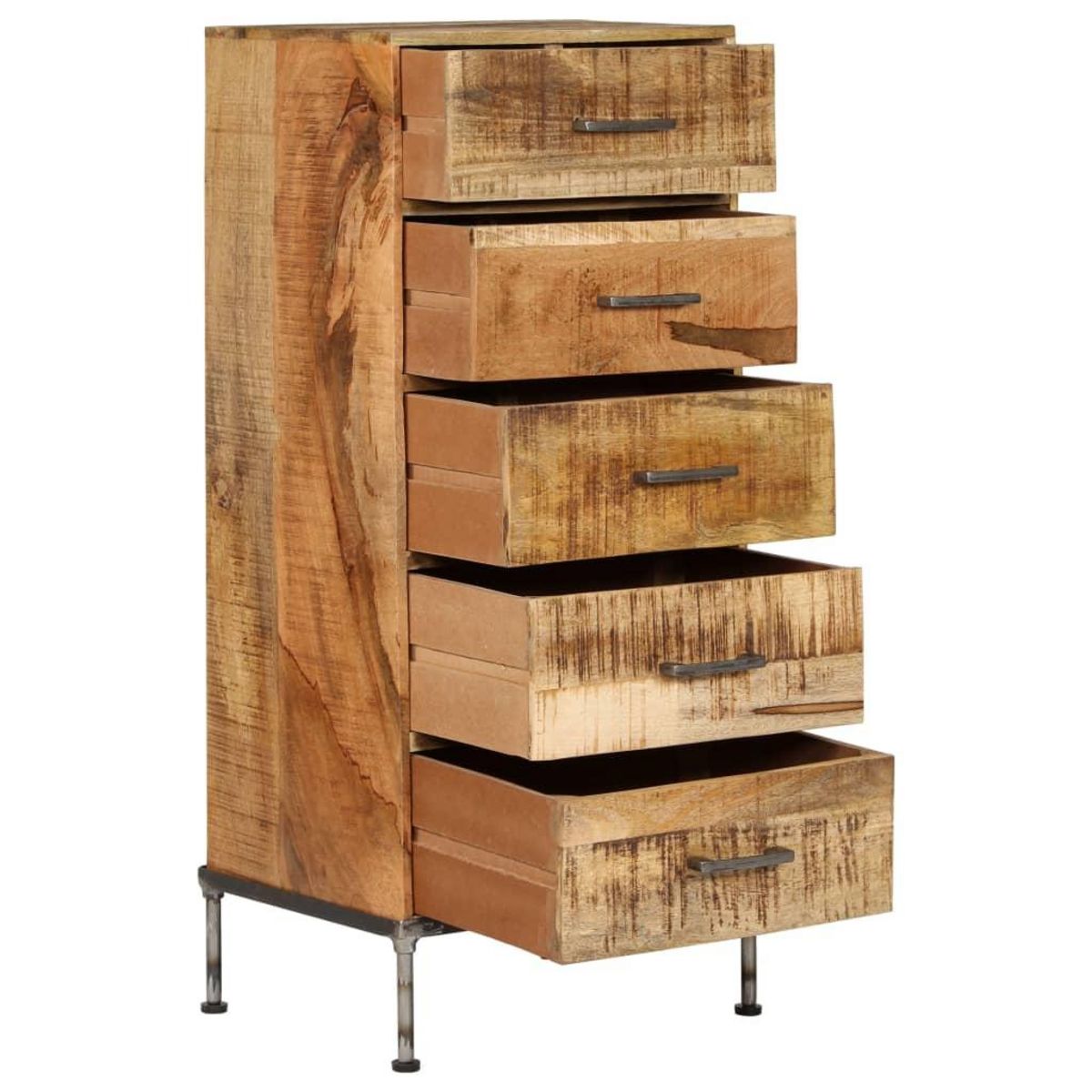 VIDAXL Coffre a tiroirs 45x35x106 cm Bois de manguier massif