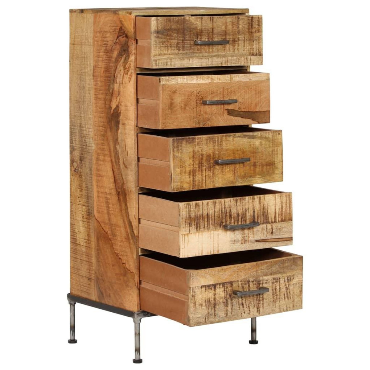VIDAXL Coffre a tiroirs 45x35x106 cm Bois de manguier massif