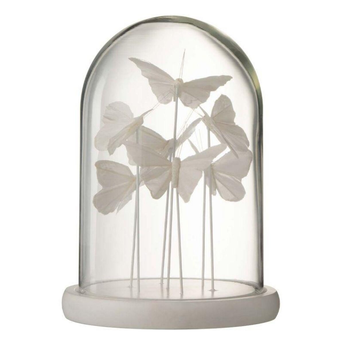 Paris Prix Cloche Décorative Design  Papillons  25cm Blanc