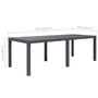 Voir la diapositive 5 : VIDAXL Table de jardin Marron 220x90x72 cm Plastique Aspect de rotin