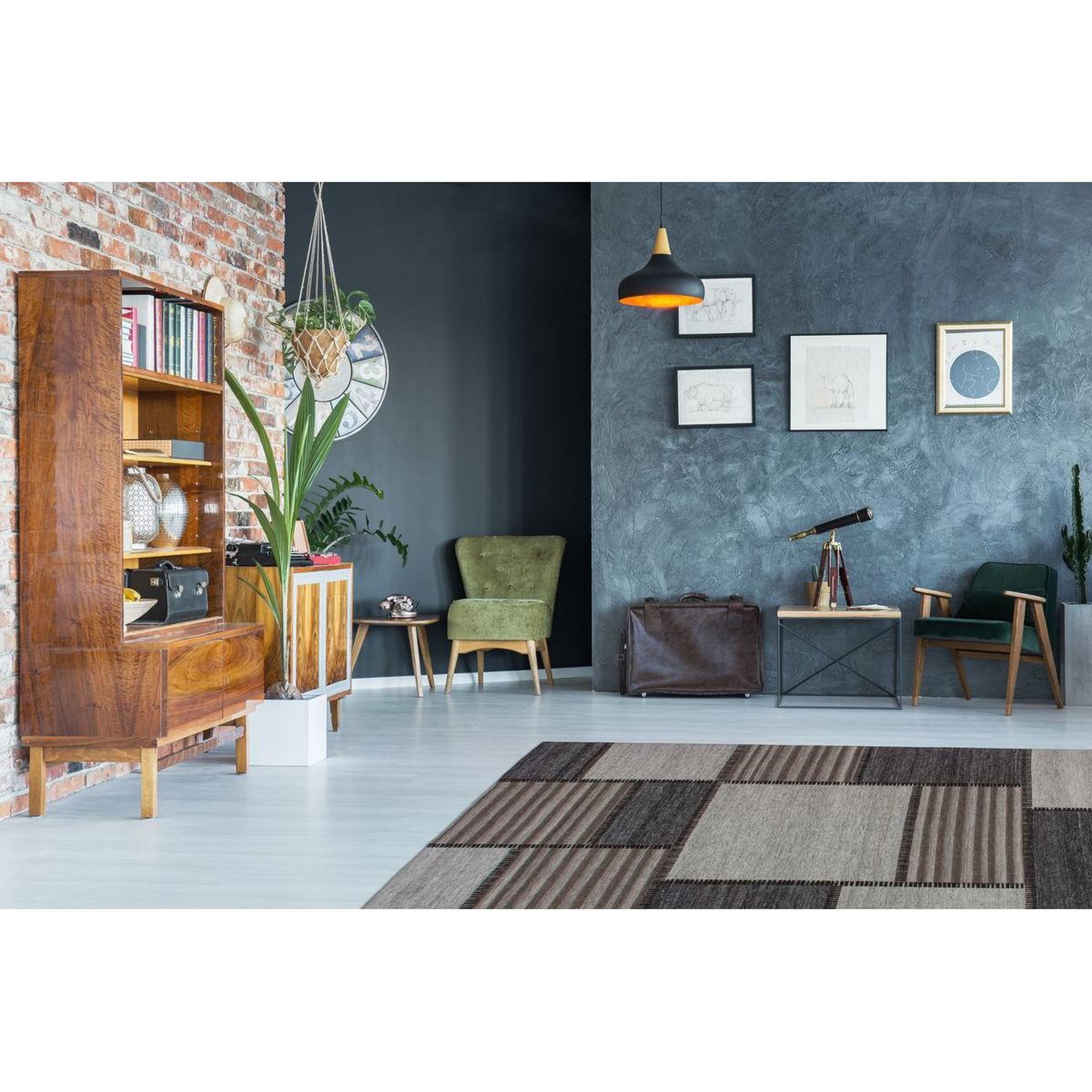 Voir la diapositive 2 : Paris Prix Tapis Imprimé Jacquard  Phoenix  Naturel & Crème
