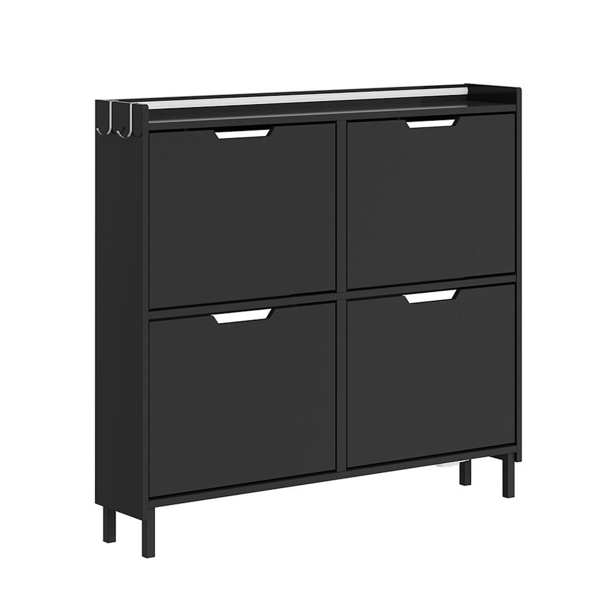SOBUY Armoire à chaussures pliante Noir 97x46x93cm FSR100-E-SCH