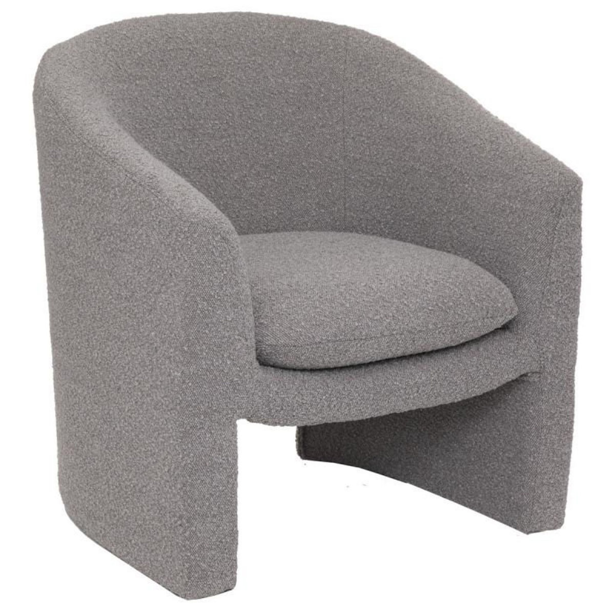 ATMOSPHERA Fauteuil  Kunjo  Bouclette Gris Atmosphera