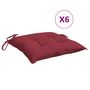 Voir la diapositive 2 : VIDAXL Coussins de palette lot de 6 rouge bordeaux 50x50x7 cm