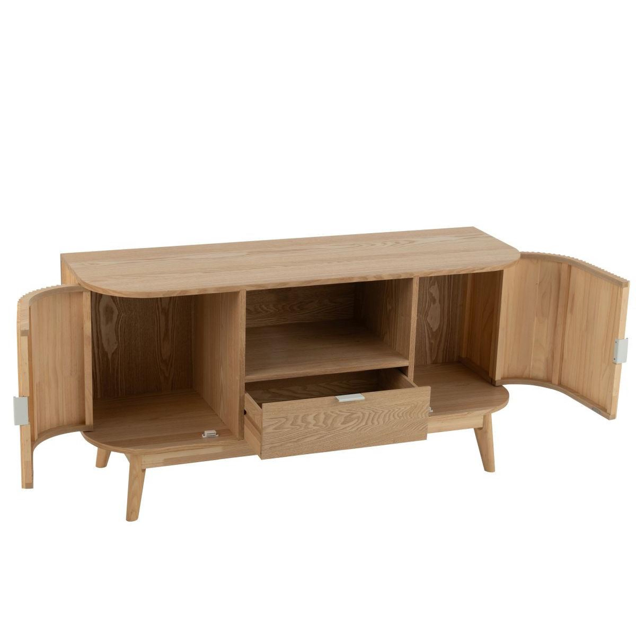 Voir la diapositive 3 : J-LINE Meuble tv en bois  alta  120cm naturel