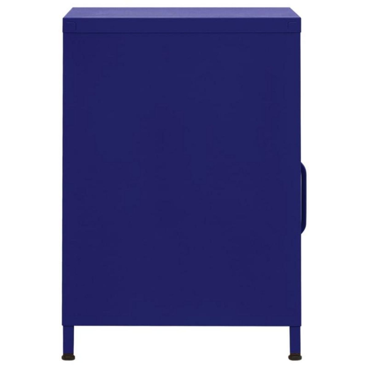 VIDAXL Table de chevet Bleu marine 35x35x51 cm Acier