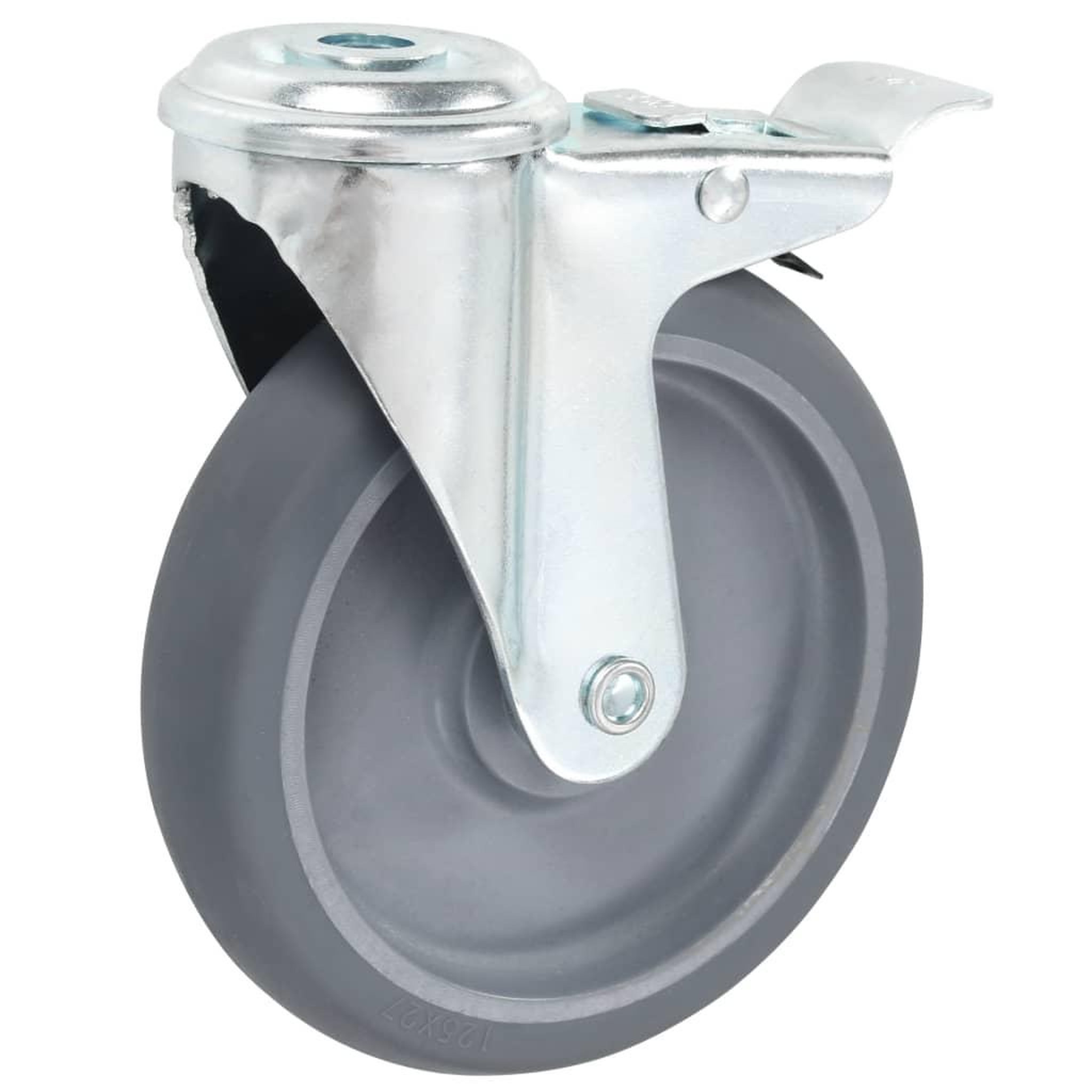 Voir la diapositive 3 : VIDAXL 12 pcs Roulettes pivotantes a trou de boulon 125 mm