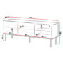 Voir la diapositive 6 : BEST MOBILIER Franco - meuble tv - effet bois - 2 portes et 2 niches - 150 cm