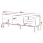 Voir la diapositive 6 : BEST MOBILIER Franco - meuble tv - effet bois - 2 portes et 2 niches - 150 cm
