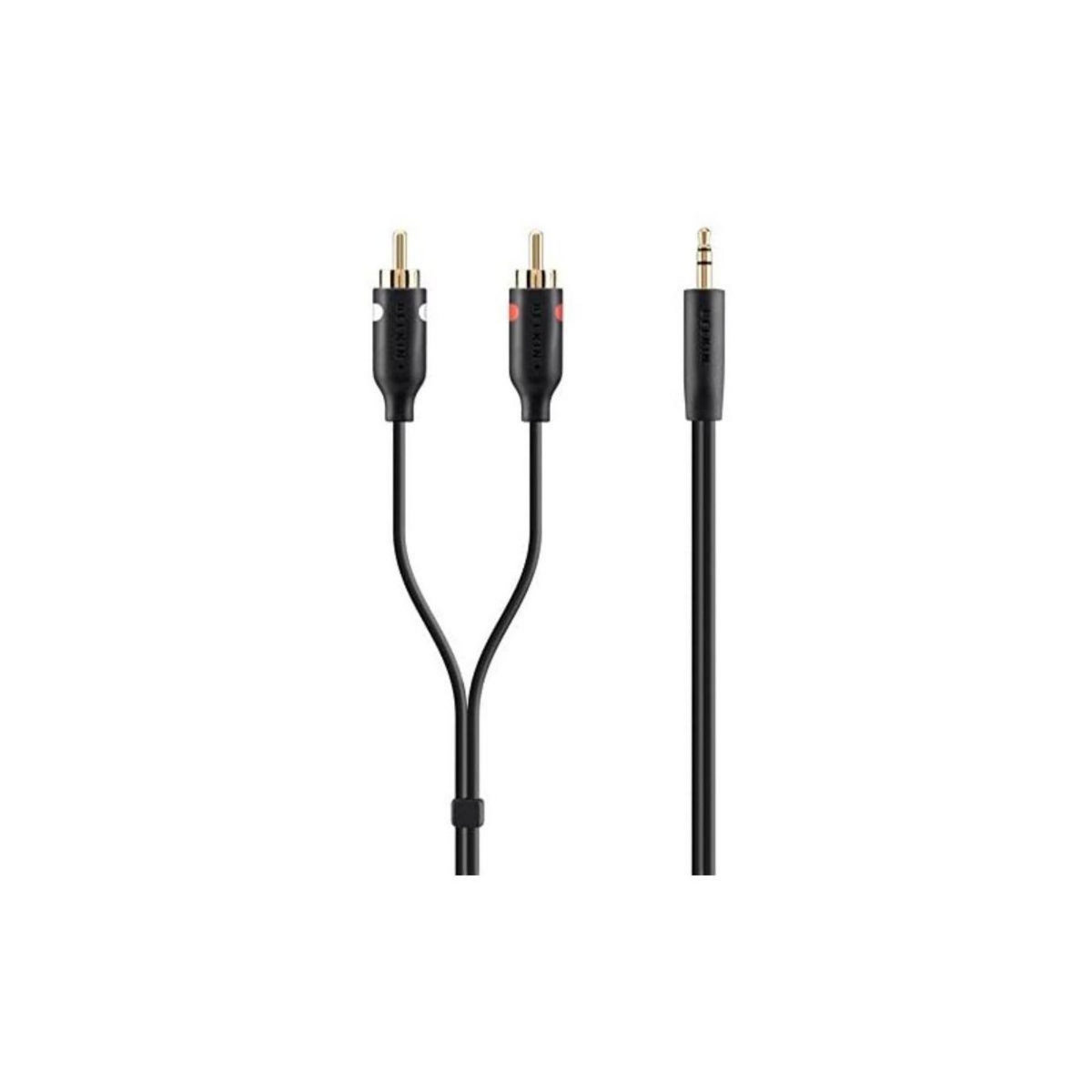 Belkin Câble Jack/RCA 3.5MM 2XRCA Noir F3Y116bt2M