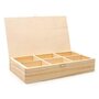 Graine créative Boîte à tisane en bois 6 cases à décorer - 30 x 16 x 6 cm
