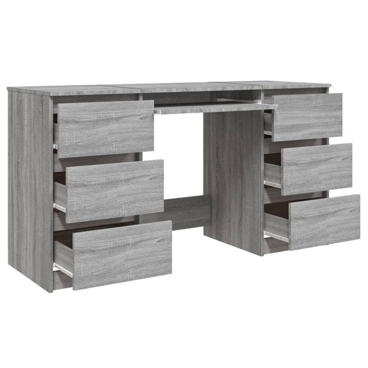 VIDAXL Bureau Sonoma gris 140x50x77 cm Bois d'ingenierie