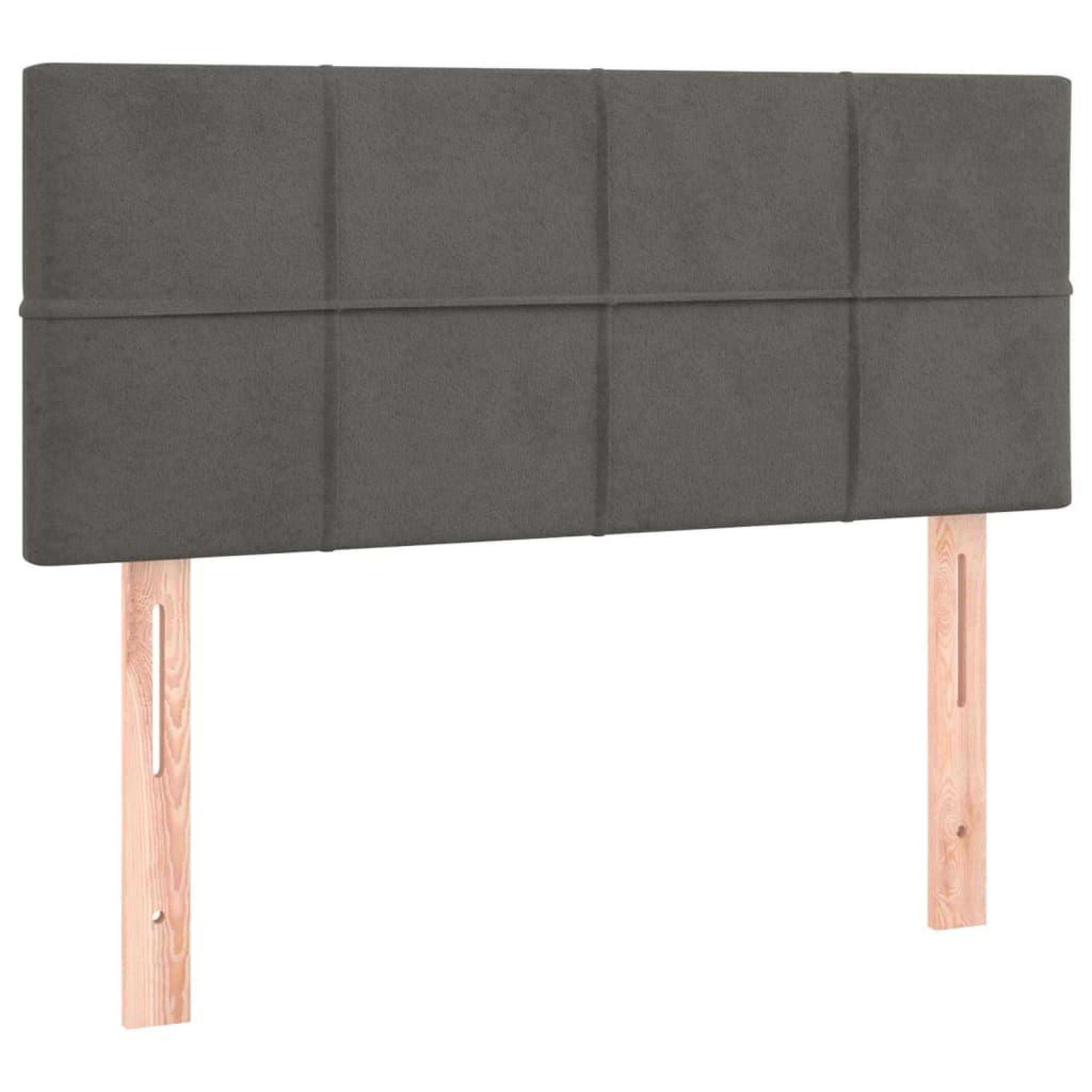 Voir la diapositive 4 : VIDAXL Tete de lit a LED Gris fonce 100x5x78/88 cm Velours