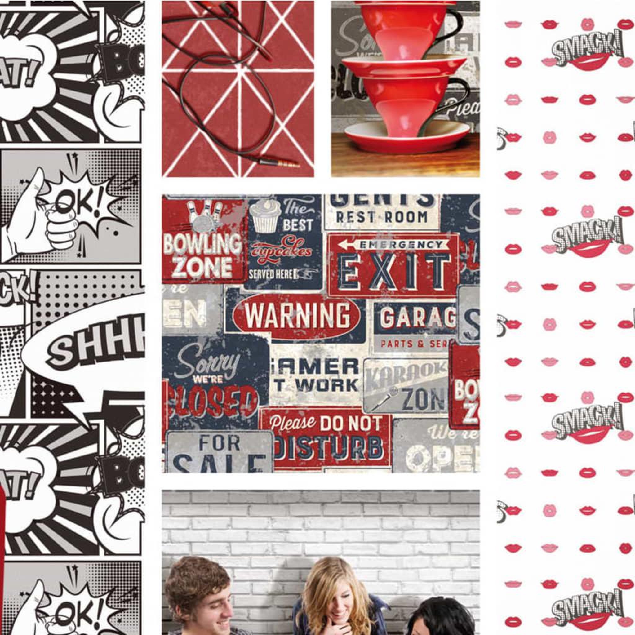Voir la diapositive 2 : Noordwand Noordwand Papier peint Urban Friends & Coffee Billboards Small