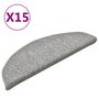 Voir la diapositive 2 : VIDAXL Tapis de marches d'escalier 15 pcs Gris clair 56x17x3 cm