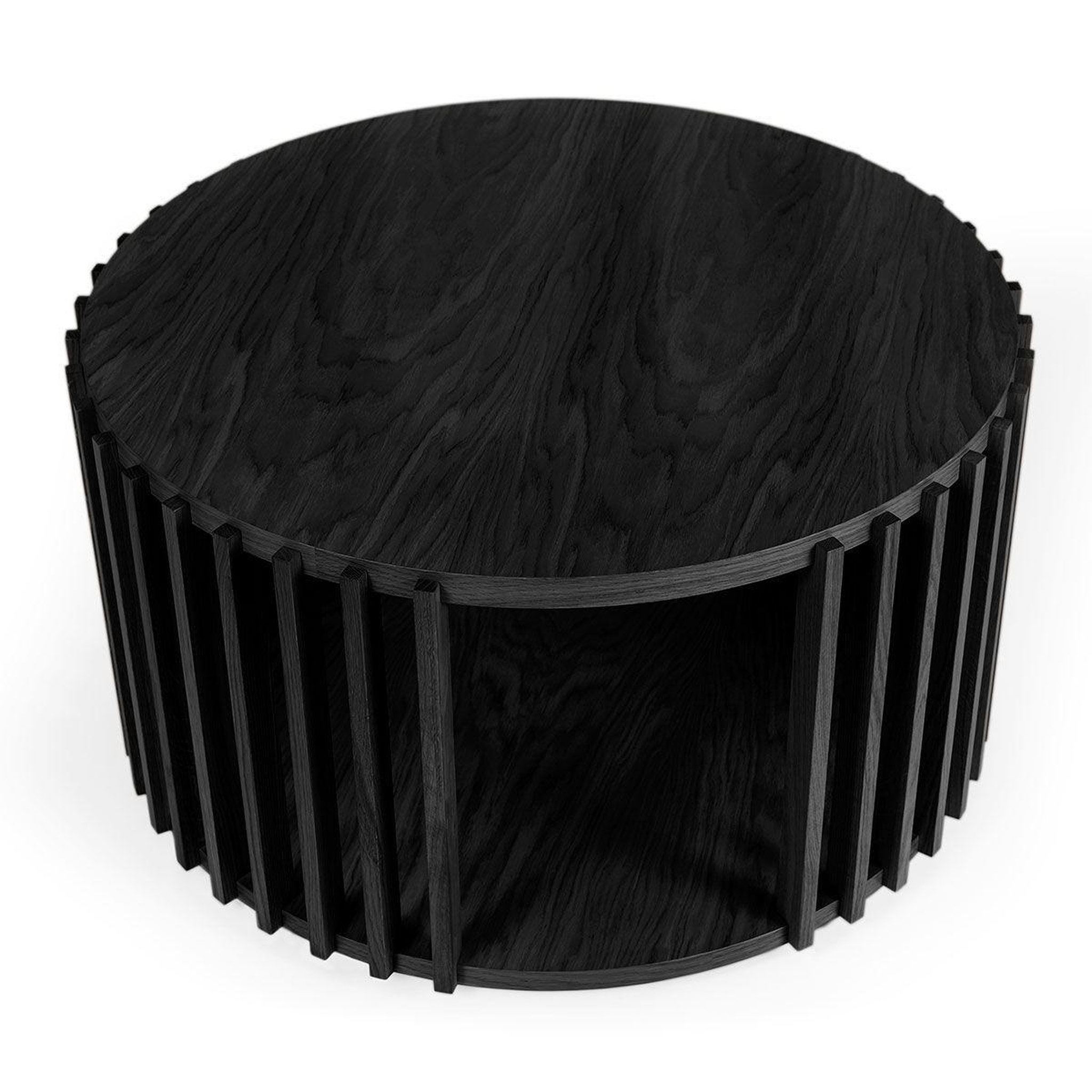 Voir la diapositive 4 : Paris Prix Table basse ronde design  drum  83cm noir