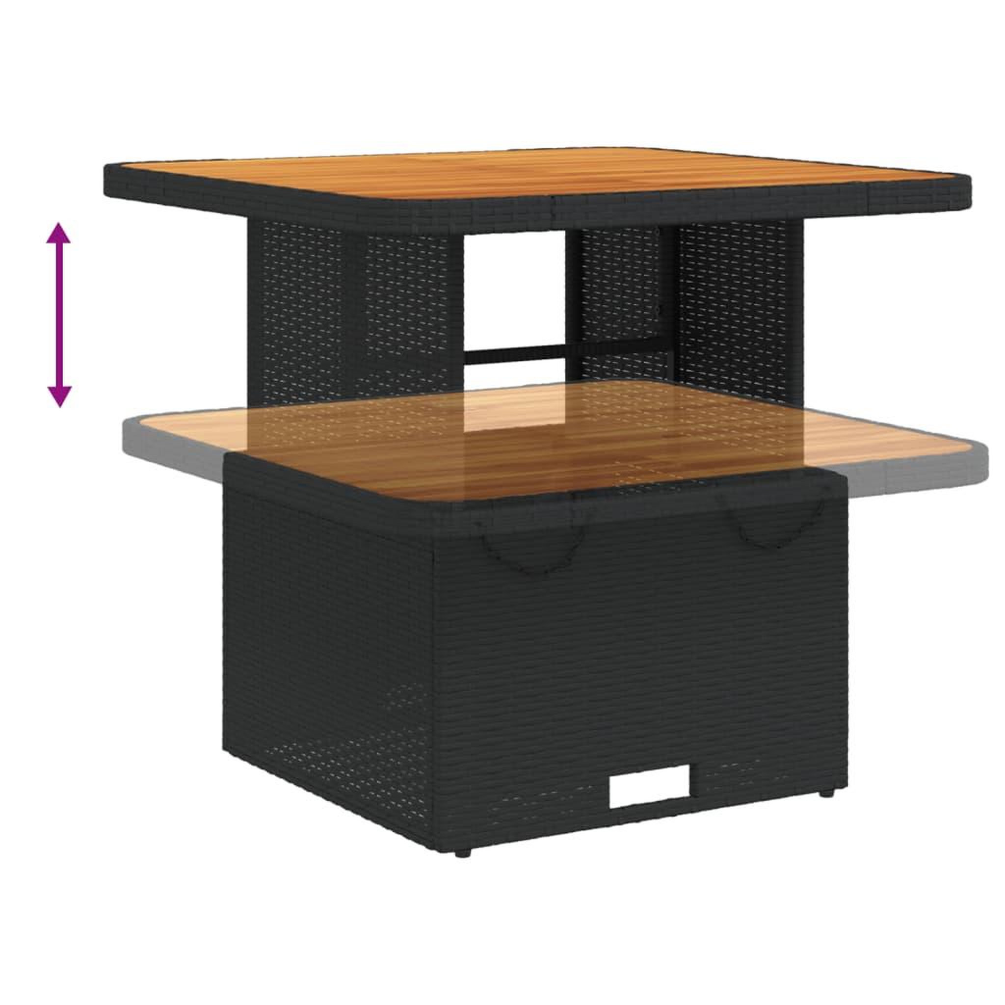 Voir la diapositive 5 : VIDAXL Canapes de jardin 2 pcs avec coussins Noir Resine tressee