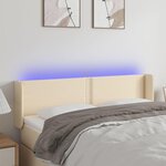 VIDAXL Tete de lit a LED Creme 147x16x78/88 cm Tissu