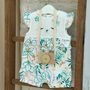 Voir la diapositive 6 : Petit Béguin Barboteuse bébé en gaze de coton Patroika