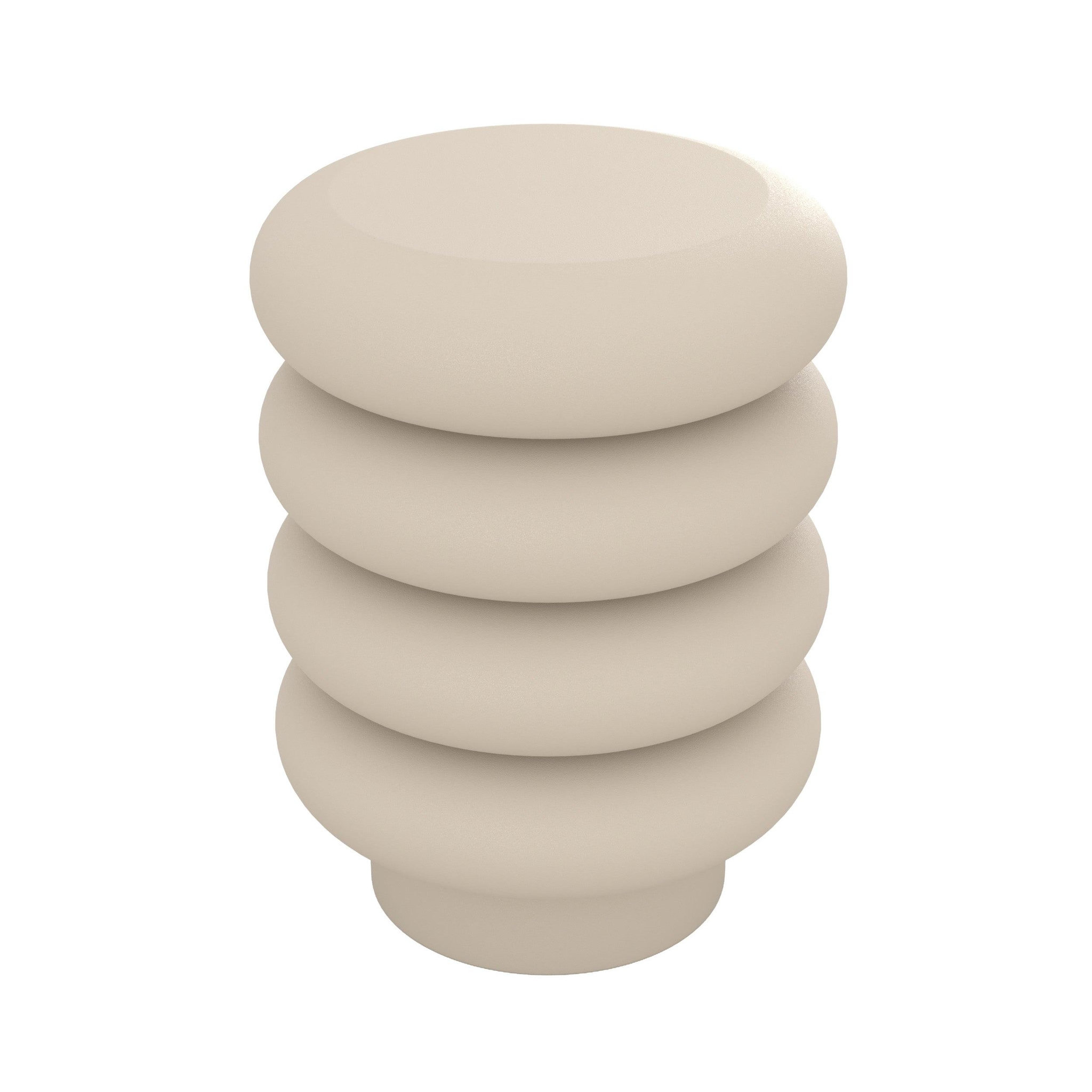 MAISON PAVANE Tabouret rond en métal gris h41 cm-félicie