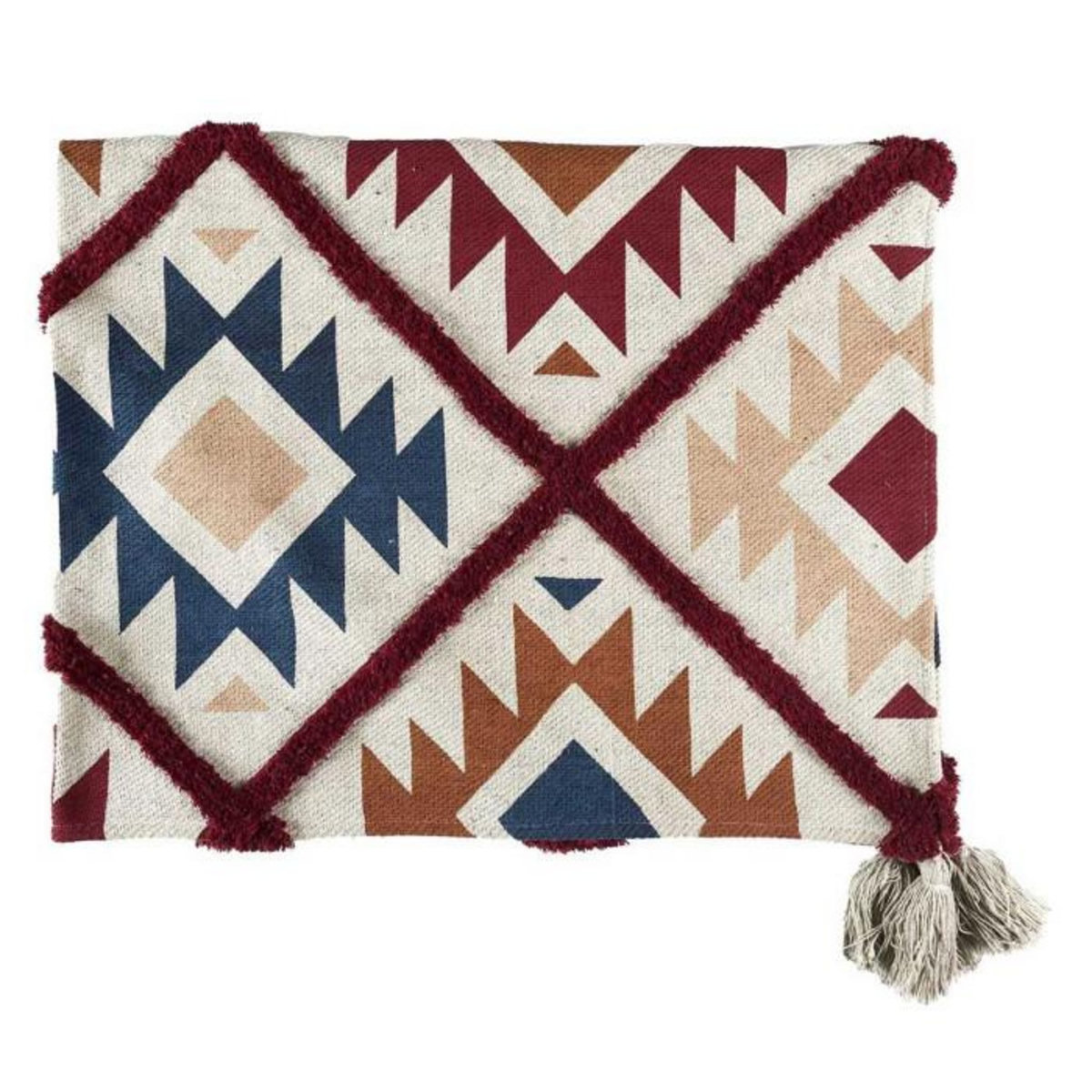 Paris Prix Plaid Tufté Imprimé  Ethnique  150x200cm Multicolore